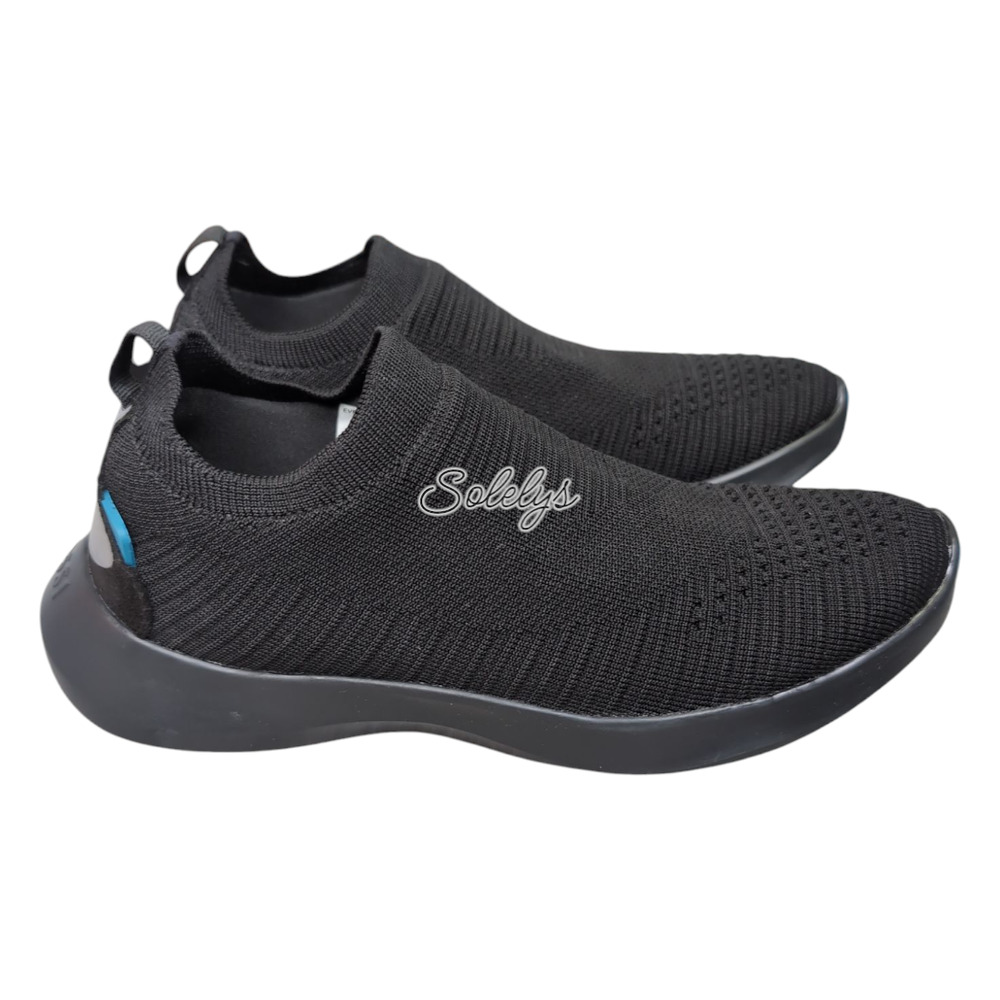 Vessi Black Slip-On Knit Athletic Shoes - Picture 4 of 13